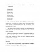 Relaciona la vitamina con su función y sus fuentes más importantes