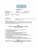 OBJETIVO DEL EXAMEN: ANOTAR LO QUE CORRESPONDA EN CADA ASIGNATURA EJEMPLO