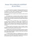 Ensayo “DE LA IDEA DE LA JUSTICIA” de Luis Villoro