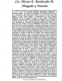 ACTA NOTARIAL DE ARRESTO DOMICILIARIO. Página 1