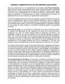 GERENCIA ADMINISTRATIVA DE UNA EMPRESA AZUCARERA
