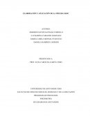 ELABORACIÓN Y APLICACIÓN DE LA PRUEBA EKDC