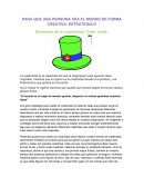 Para que una persona sea creativa