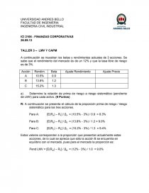 Taller LMV CAPM. Página 1