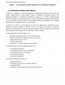 TEMA 1 – LAS POLÍTICAS DE EMPLEO Y EL EMPLEO PÚBLICO