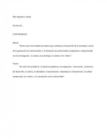Plan Operativo Anual. Página 1