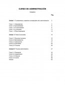 Temario de CURSO DE ADMINISTRACIÓN