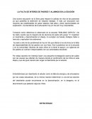 Falta de interes de padres e hijos por la educacion