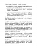 INTRODUCCIÓN AL ESTUDIO DE LA HISTORIA DE MÉXICO