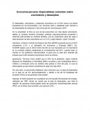 Economía peruana: Especialistas comentan sobre crecimiento y desempleo