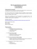 Taller de emprendimiento e innovación