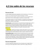 El uso de los recursos