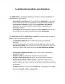 La población mundial y sus dinámicas