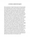 Lo humano y absurdo de la guerra