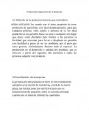 Producción/ Operación de la empresa