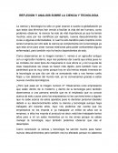 Reflexion ciencia y tecnologia