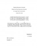 Arte popular CUESTIONARIO DE EDUCACIÓN ARTÍSTICA.