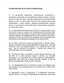 Consecuencias de la crisis mundial actual