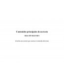 Contenidos principales de un texto - Resumen de una oración