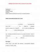 DEMANDA DE DIVORCIO POR LA CAUSAL DE ADULTERIO