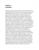 Bioética y Ecología
