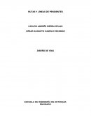RUTAS Y LÍNEAS DE PENDIENTES