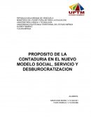 PROPOSITO DE LA CONTADURIA EN EL NUEVO MODELO SOCIAL