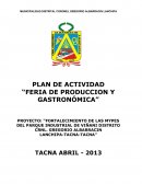 FORTALECIMIENTO DE LAS MYPES DEL PARQUE INDUSTRIAL DE VIÑANI DISTRITO CRNL. GREGORIO ALBARRACIN LANCHIPA-TACNA-TACNA