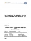 COMO ES LA AUTOMATIZACIÓN DEL REGISTRO Y CONTROL DE SOLICITUDES DE SUBVENCIONES AL MPPE