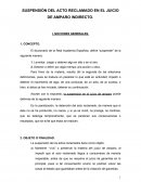 SUSPENSIÓN DEL ACTO RECLAMADO EN EL JUICIO DE AMPARO INDIRECTO