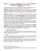 COMPONENTES QUÍMICOS DE LA CÉLULA (Primera parte)