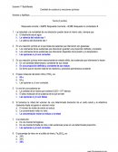 Examen 1º Bachillerato Cantidad de sustancia y reacciones químicas
