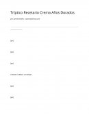 Que es el Tríptico Recetario Crema Años Dorados
