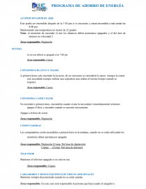 PROGRAMA DE AHORRO DE ENERGÍA. Página 1