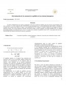 Determinación de la constante de equilibrio