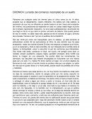 CRONICA: La tarde del comienzo incompleto de un sueño