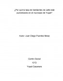 ¿Por qué la tasa de habitantes de calle está aumentando en el municipio de Yopal?