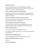 Define Ciencias Sociales