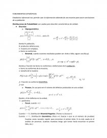 Distribucion de probabilidad.FUNDAMENTOS ESTADÍSTICOS. Página 1