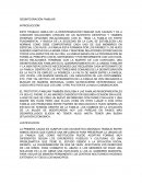 Desintegracion familiar. JUSTIFICACION