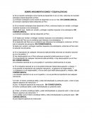 SOBRE ARGUMENTACIONES Y EQUIVALENCIAS