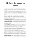 10 claves del trabajo en equipo