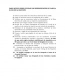 PASOS QUE NO DEBEN OLVIDAR LOS REPRESENTANTES DE CASILLA EL DÍA DE LA ELECCIÓN