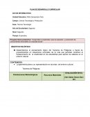 PLAN DE DESARROLLO CURRICULAR DATOS INFORMATIVOS