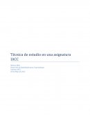 Técnica de estudio en una asignatura