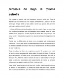 Síntesis de bajo la misma estrella