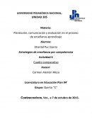 Planeación, comunicación y evaluación en el proceso de enseñanza aprendizaje