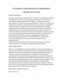 REPORTE DE LECTURA MODELO ARISTOTELICO