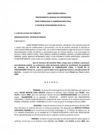 PROCEDIMIENTO JUDICIAL NO CONTENCIOSO DE SUBROGACION LEGAL. Página 1