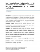 Las revoluciones industriales y la revolución tecno-científica causantes de la globalización y la crisis capitalista